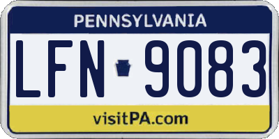 PA license plate LFN9083