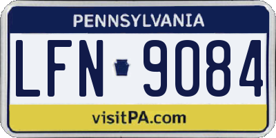 PA license plate LFN9084