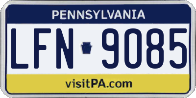 PA license plate LFN9085