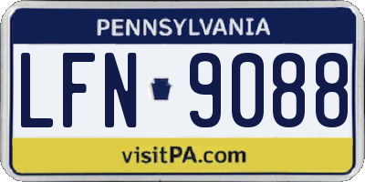 PA license plate LFN9088