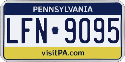 PA license plate LFN9095