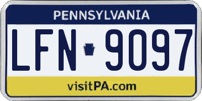 PA license plate LFN9097