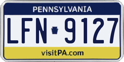 PA license plate LFN9127