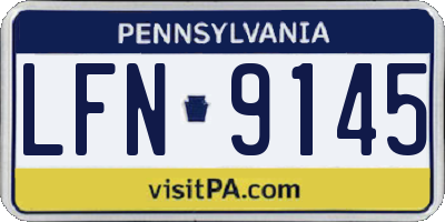PA license plate LFN9145