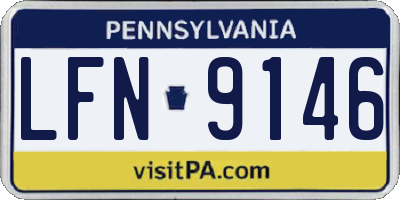 PA license plate LFN9146