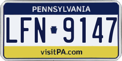 PA license plate LFN9147