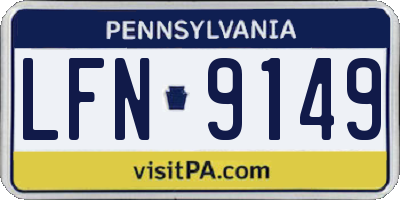 PA license plate LFN9149
