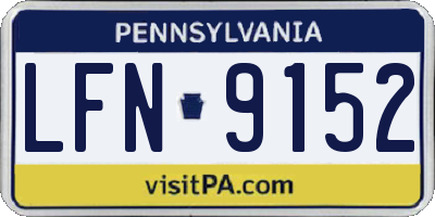 PA license plate LFN9152