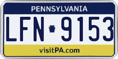 PA license plate LFN9153