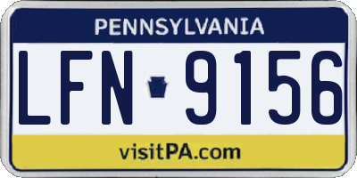 PA license plate LFN9156