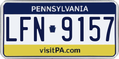 PA license plate LFN9157
