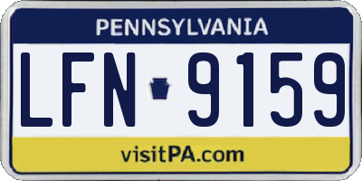 PA license plate LFN9159
