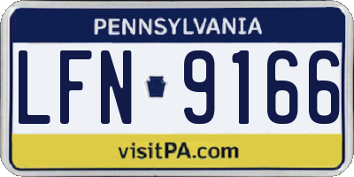 PA license plate LFN9166