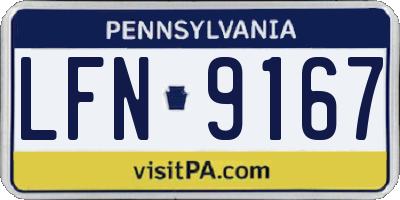 PA license plate LFN9167