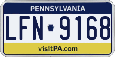 PA license plate LFN9168