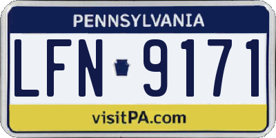 PA license plate LFN9171