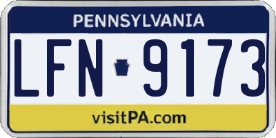 PA license plate LFN9173