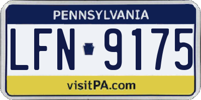 PA license plate LFN9175
