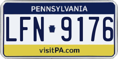 PA license plate LFN9176