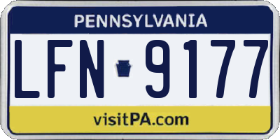 PA license plate LFN9177