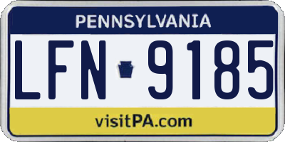 PA license plate LFN9185