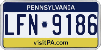 PA license plate LFN9186