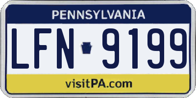 PA license plate LFN9199