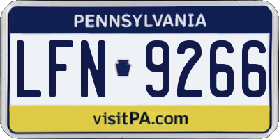 PA license plate LFN9266