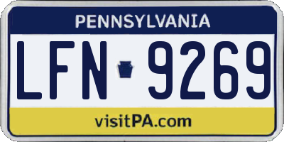 PA license plate LFN9269