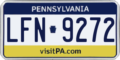 PA license plate LFN9272