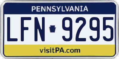 PA license plate LFN9295