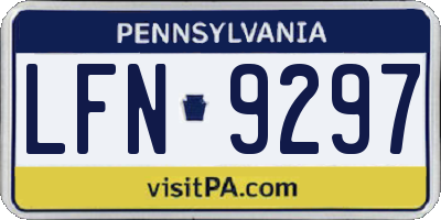 PA license plate LFN9297