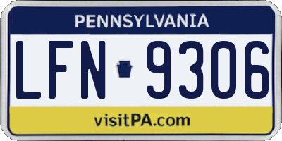 PA license plate LFN9306