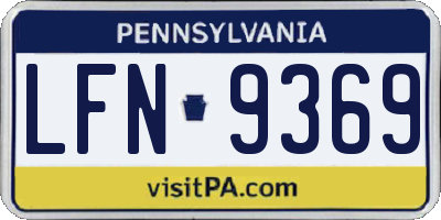 PA license plate LFN9369
