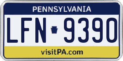 PA license plate LFN9390