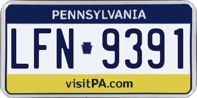 PA license plate LFN9391
