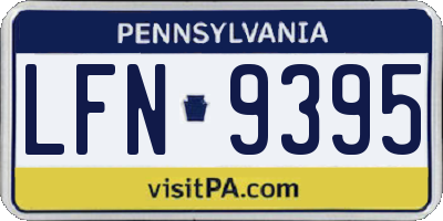 PA license plate LFN9395