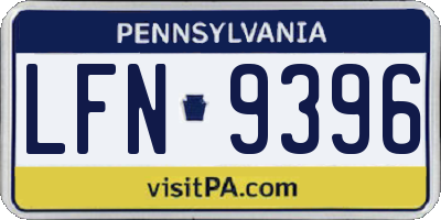 PA license plate LFN9396