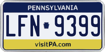 PA license plate LFN9399
