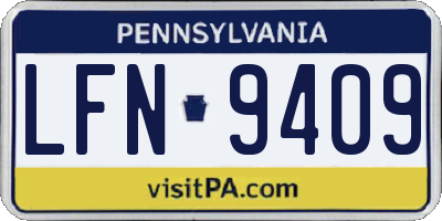 PA license plate LFN9409