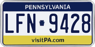 PA license plate LFN9428