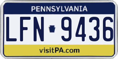PA license plate LFN9436
