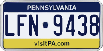 PA license plate LFN9438