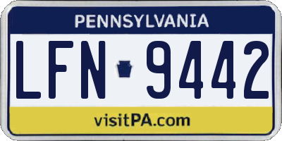 PA license plate LFN9442