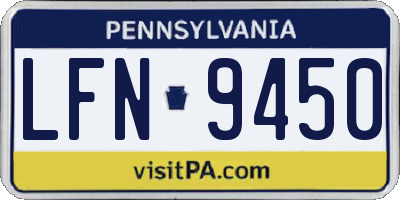 PA license plate LFN9450