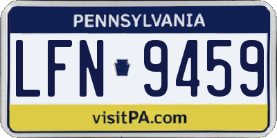 PA license plate LFN9459