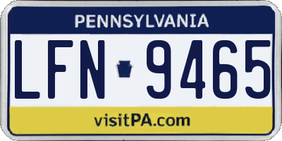 PA license plate LFN9465