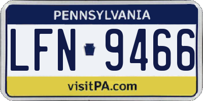 PA license plate LFN9466