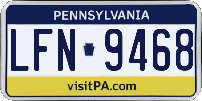 PA license plate LFN9468