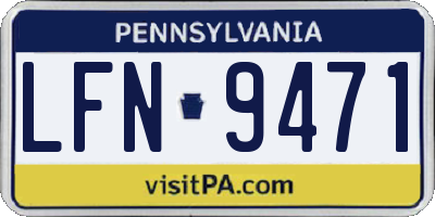 PA license plate LFN9471
